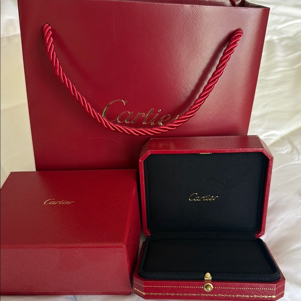 Cartier Red Jewelry Box and Bag
